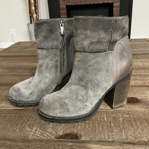 Sam Edelman Franklin ankle boots in a taupe suede and leather Sz 8